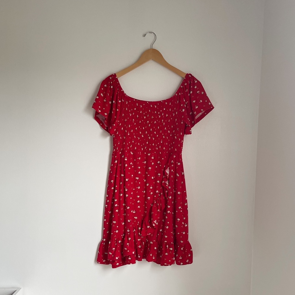 Rue21 - Floral Mini Off the Shoulder Dress - Red - Size Large